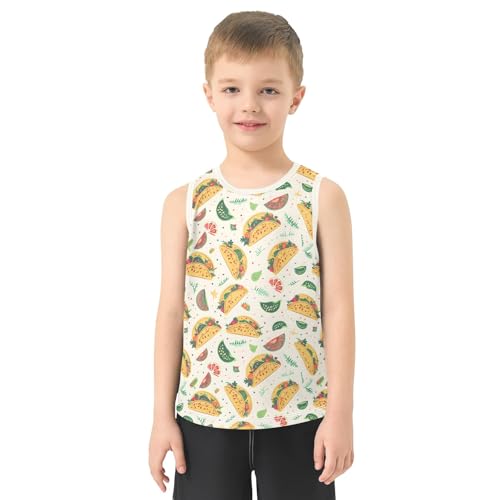 Delicious Taco Boys Tank Top Sleeveless Quick Dry Athletic T-Shirts 3-10T2