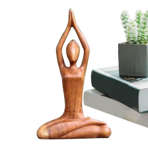 Generico Statue di yoga per decorazioni per la casa, figurine di statue di yoga | Statua in legno per meditazione - Statua da giardino in meditazione, decorazione per statua di, statua di donna di yo