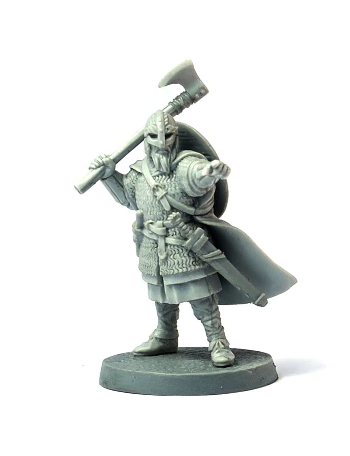 Viking Warlord, Wargame Miniature SAGA 28 mm, Resin, Grey