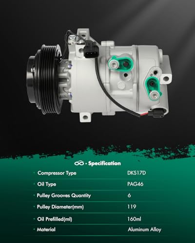 Image of SCITOO AC Compressor for Hyundai for Tucson 2.0L 2011-2015 | Fast Cooling, Ultra Low Noise (≤72 dB)Air Conditioner Compressor with Clutch, Easy Installation, 178305 97701-2S500 471-6025