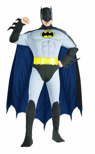 Rubie's Costume Dc Comics Adult Deluxe Muscle Chest The Batman, Gray, Large Costume