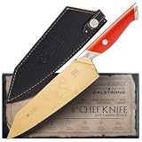 Dalstrong 8 inch Chef Knife- Game of Thrones™ Knife - House Lannister™ Edition - German Premium Steel Full Tang - Professional G10 Handle - Collection Item Toughbuilt Utility Knife- Leather Sheath