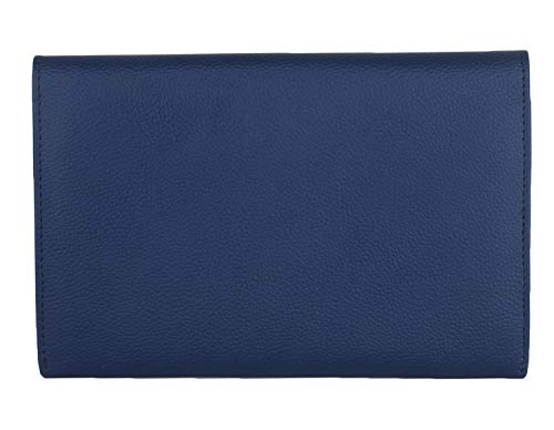 Image of K london Blue Slim Passport Travel Organizer Wallet (10154 Blue)