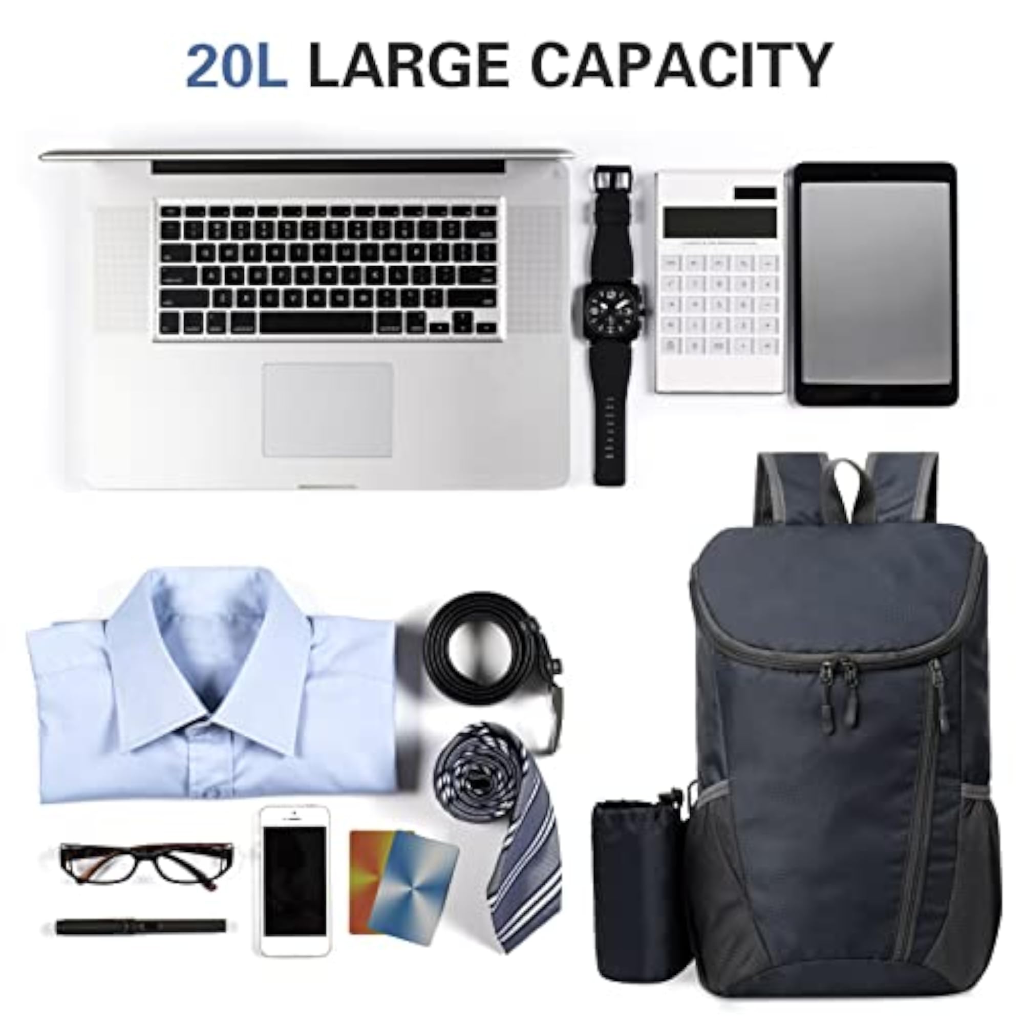 20L Lightweight Folding Backpack Water Repellent