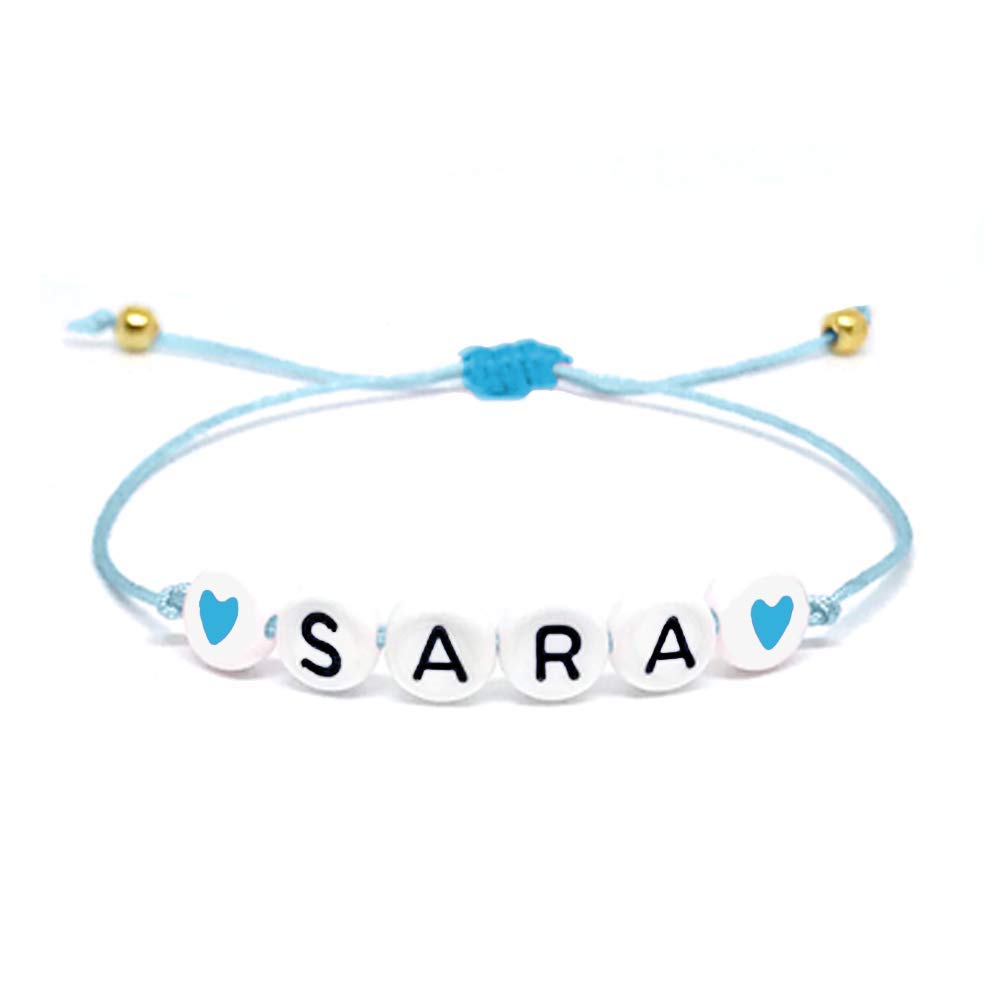 Twinkle Hands All Blue Personalised Name Bracelet