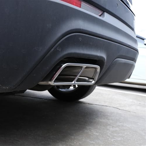 Punta de escape del coche Cadillac en acero inoxidable negro elegante 5