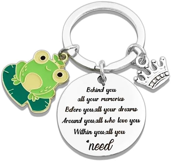 Inspirational Frog Keychain Princess Inspired The Frog Gift Birthday Gift for Frog Lover Gift positive frog jewelry funny frog gifts frog car accessories resin frogs practical gifts Behind You
