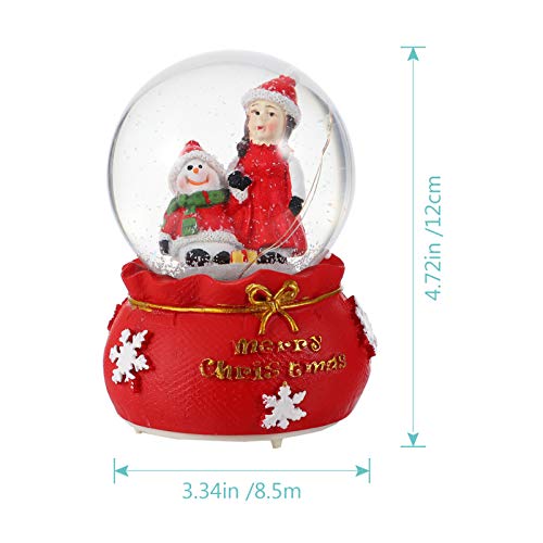 TOYANDONA Natale Neve Globo Vetro Cristallo Santa