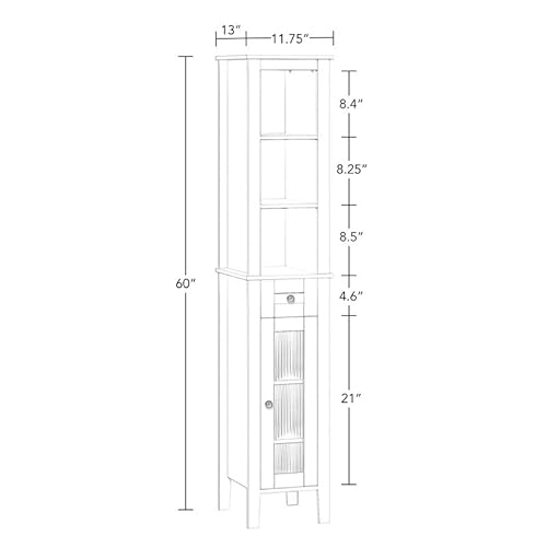 Riverridge Prescott Slim Tall Cabinet, White #TOP5