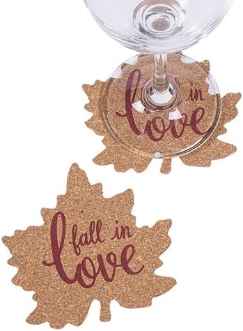 Fall Wedding Leaf Cork Coaster - Party Supplies - 24 Pieces