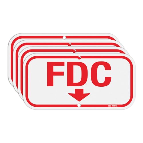 Panneau FDC flèche vers le bas extérieur signalétique incendie aluminium étanche lot de 4