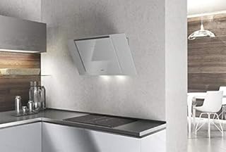 Airforce F204 - Cappa aspirante angolata, 90 cm, in vetro bianco