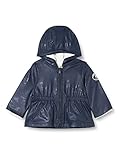 Mantel IKKS JUNIOR Baby-Jungen Ciré Bleu Marine Motif Toile de Jouy Mer À Patch Xu42000.48 Trenchcoat mit Kapuze, Marineblau, 104
