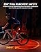 RAVEMEN TR150/TR250 Bike Tail Light, 280° Visible Bike Rear Light with Brake Detection and Auto On Off Feature, 3 Mounting Options (TR150)