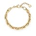 Produktbild JEWELS BY LEONARDO Armband Sina  Arm-Schmuck aus goldfarbenem Edelstahl  ineinander verschlungene, dichte Kettenglieder  19,5-22 cm Länge  Schmuck Geschenk für Frauen  025386