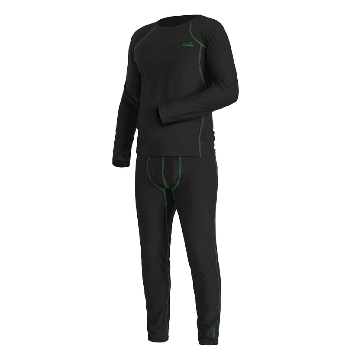 NORFIN Underwear Thermo LINE 2 - High Collar Long Sleeve Top and Pants – Intended for Fishing, Hunting and Every-Day Wear (XL) Black