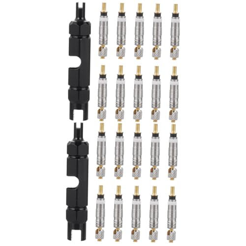 Cabilock 2pcs Valve Core Tool Kit Replacing Tire Cycling Professional Bike Repair Core Removal Tool Aluminum Alloy Black