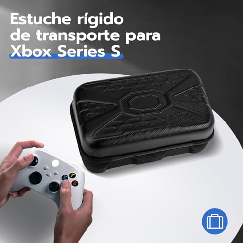 Mcbazel Funda rígida de Transporte para Xbox Series S, Bolsa de Almacenamiento para Consola Xbox Series S, Mando inalámbrico y Accesorios de Juegos, Color Negro, Black, Estuche de Viaje - imagen 7