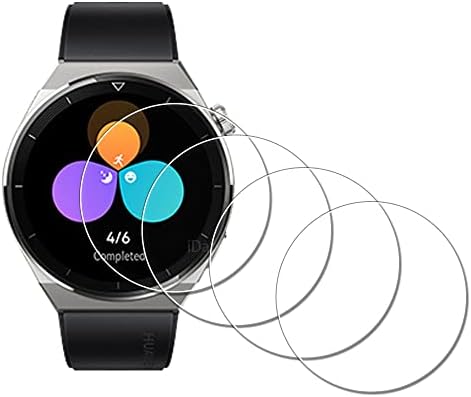 Screen Protector for HUAWEI GT 3 Pro GT3 pro 46mm Smartwatch [4 Pack], iDaPro Tempered Glass Anti-Scratch Bubble-Free Easy Installation