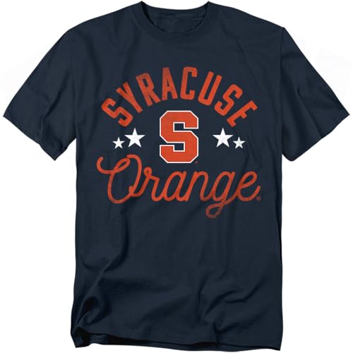Syracuse University Official Orange Unisex Adult T-Shirt, Navy, Large