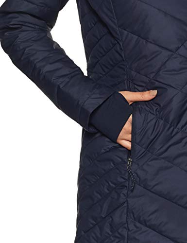 Columbia Casaco com capuz feminino Heavenly longo, escuro noturno, médio