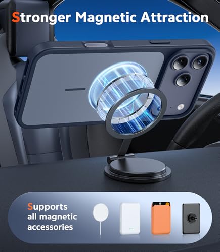 Image of FNTCASE for iPhone 17 Pro-Max Case: Magnetic Phone Cases with Screen Protector Compatible with Magsafe Slim Rugged Shockproof Protective Dual-Tone Design Cell Cover