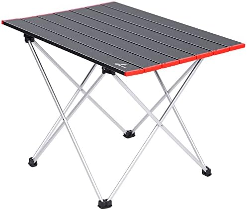 Sportneer Camping Table Folding Table, Portable Lightweight Aluminum Table Top, 3 Size Dining Table Prefect for Dining, Cutting, Cooking, Picnic, Outdoor, Beach, Hiking, Fishing