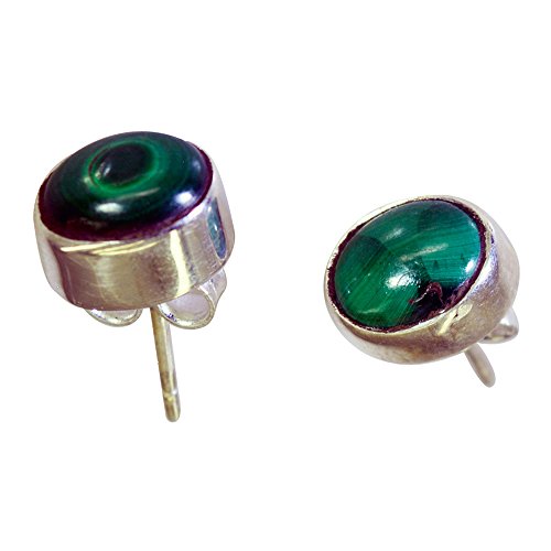 Boucles d'oreilles malachite argent mode bijoux charms pour le quotidien