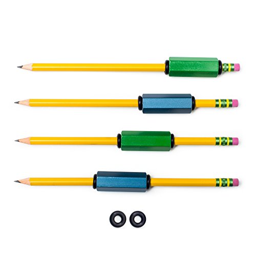 Pack Of 4 Pen Or Pencil Weights | Handwriting Aid For Children, Elderly, Or Special Needs. Assists With Penmanship Issues Due To Autism, Tremors, Grip Strength Or Fine Motor Skill Disability. 1.5 Oz #TOP2