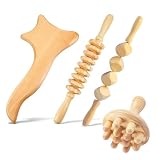 White Pine Wood Therapy Massage Tools | 4 in 1 Wood Therapy Anti Cellulite Massager Kit | Wooden Man