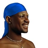 DuragPro Silk Durag for Men and Women, Silky Satin Do Rag (Blue)