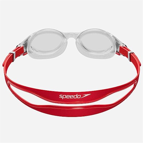 Image of Unisex Adult Biofuse 2.0 Clear Lens Swim Goggles - Tint & Red