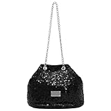 YAAYEELE Clutch Glitzer Pailletten, Clutch Schwarz Glitzer, Pailletten Handtaschen Klein, Damen Glitzer Tasche, für Termine Parties Bankett
