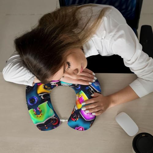 Almohada cervical poliéster color negro tamaño único miniatura 7