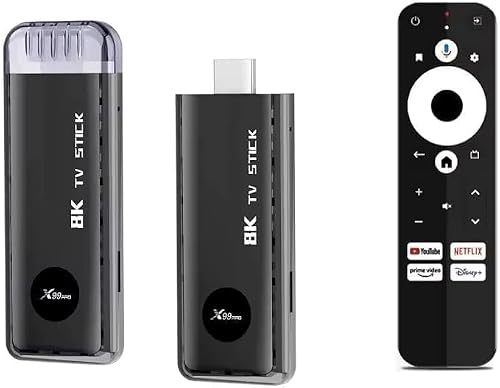 8K Android TV X99 Pro Smart TV Stick with Remote Control, Android 13.0, Allwinner H616, 2GB+16GB, 8K HDMI Smart Streaming Media