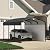 Benass 10x15FT Heavy Duty Metal Carport, Galvanized Steel Roof Portable Garage with PE Sidewalls, 2x2 Reinforced Square Tube Frame, All-Weather Waterproof Shelter for Car, Truck, Boat