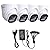 TIGERSECU 5MP Wide Angle Dome Security Camera Bundle 4-Pack