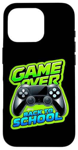 Game Over Back To School Boys Gamer Gaming Primeiro dia divertido capa para iPhone 16 Pro