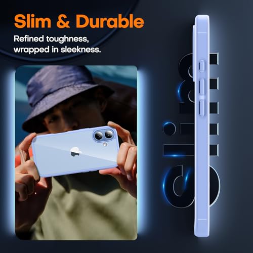 Image of TAURI for iPhone 17 Case, with Screen Protector, Star Blue | Full Camera Protection, Anti-Yellowing Military-Grade Protection Shockproof Slim Phone Case for iPhone 17