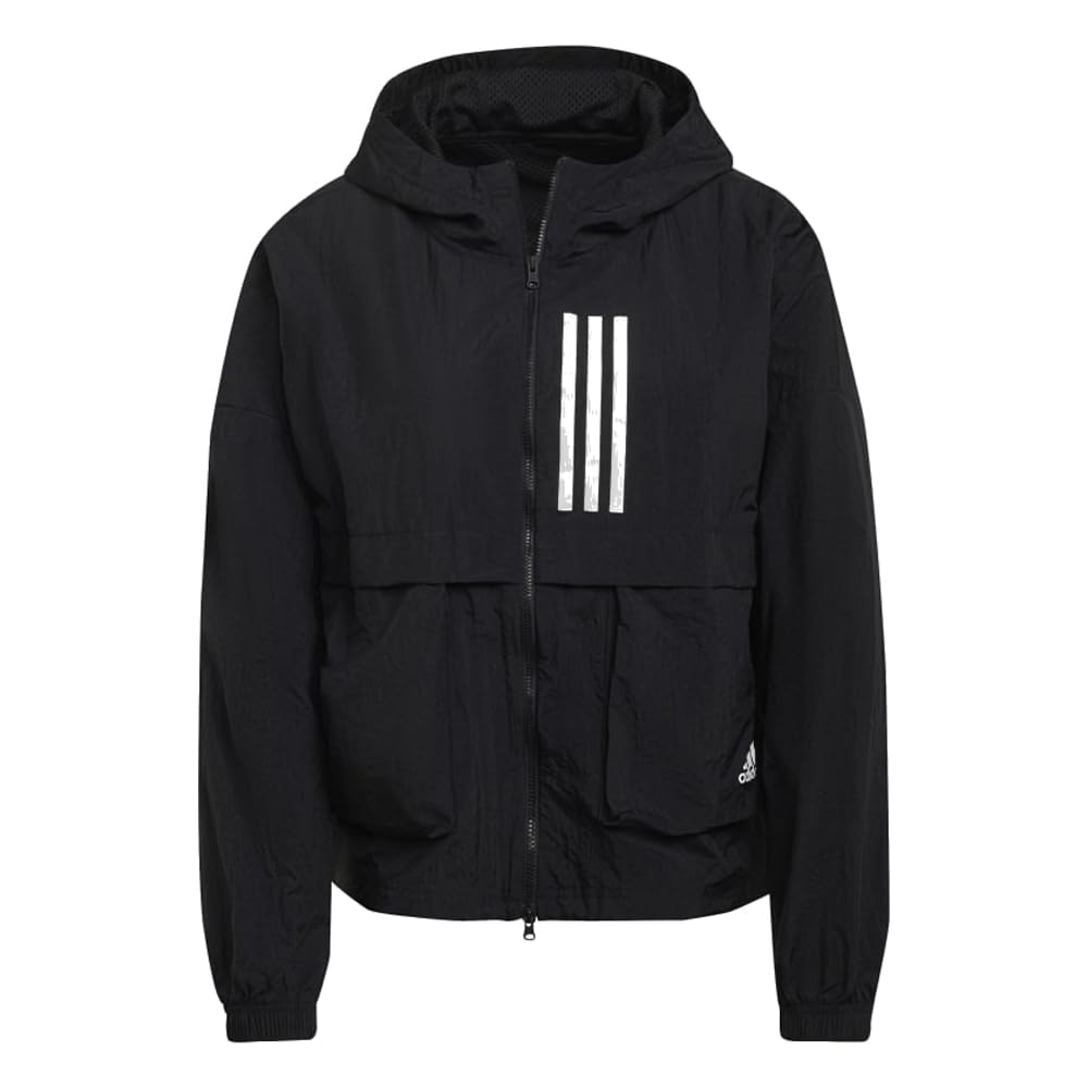 adidas Women's Sportswear W.N.D. Windbreaker, Black
