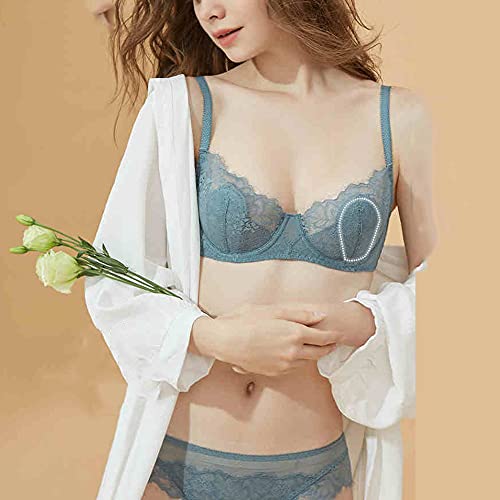 Ensemble soutien-gorge et culotte WENJUN en dentelle fine non doublée de qualité supérieure - 5