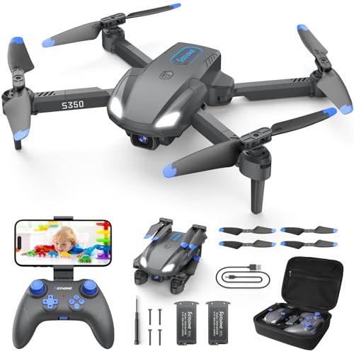 S350 Drone with Camera for Adults, Mini Drones for Kids with 1080P HD FPV Live Video, Remote Control Helicopter Toys Gifts for Boys Girls, Altitude Hold, One Key Start, 2 Batteries, Carry Case