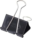 MAUL original mauly Klemmer (12 Stück) 32 mm | Befestigung mit 13 mm zum Klemmen von bis zu 130 Blatt Papier | vielseitig einsetzbar im Büro, als Küchen Gadgets und im Haushalt | Schwarz