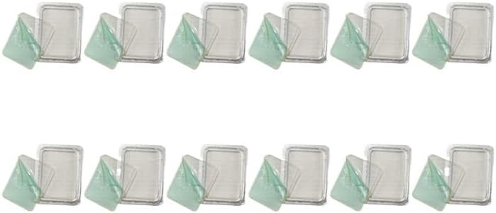 12PCS Alloy Square Porthole w PVC Lens Model Miniature Boat Windows Length 20/17/14.5/11.5mm for Simulated Ship Decorative Parts(NO.2)