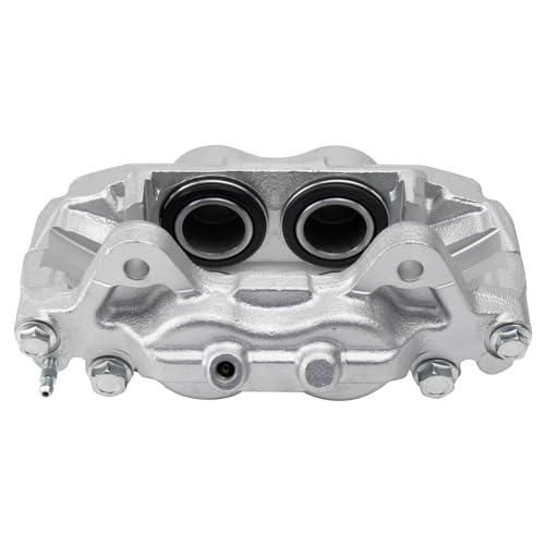 Image of TRQ Front and Rear Brake Caliper Set Zinc Coated Brackets Hardware Compatible with 2003-2007 Toyota Sequoia