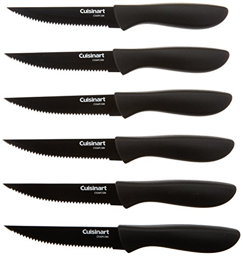 Comparison: Best Cuisinart Graphix Steak Knives 7 Cuisinart C55-6PCSBK Advantage Color Collection 6-Piece Ceramic Coated Steak Knife Set, Black