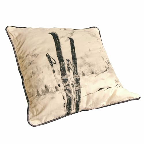 Loberon Kissenhülle Finorel, Creme/schwarz