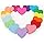 Heart Sticky Notes, 16 Colors 60 Sheets/Pad, 960 Sheets Shape Sticky Pad, Cute Memo Pads Colorful Self-Sticky Note Pads for Valentine Gifts
