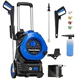 Electric Pressure Washer 4800PSI-Max 2.9GPM Power Washer with 25 Feet Hose,16.4 Feet Power Cord, Car Wash Machine Blue Ideal Cleaning for Garden