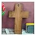 QIADGE Ascension of Jesus Handmade Cross Catholic Wall Decor Wooden Christian Decoration Gift Wood Carved Handmade Craft cross jesus cross for wall baptism favors wooden cross(13.7 * 10.7 in)